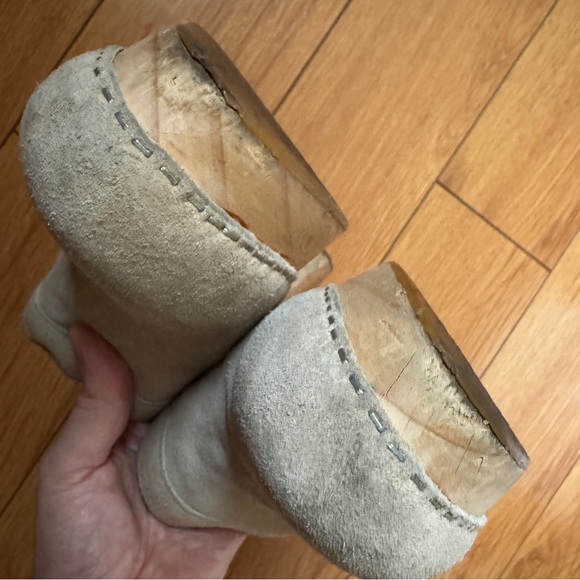 Free People Suede Clogs Mules Nude size 38/7.5 - Picture 4 of 7